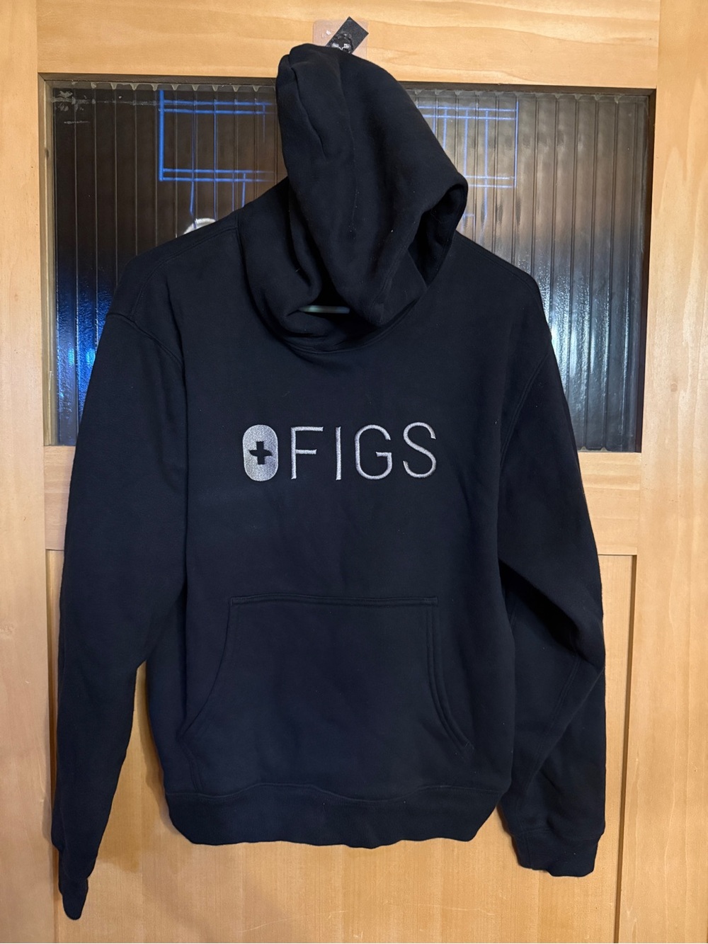 Figs Women  Hoodie Size Medium Black embroidered logo - Nurse -medical